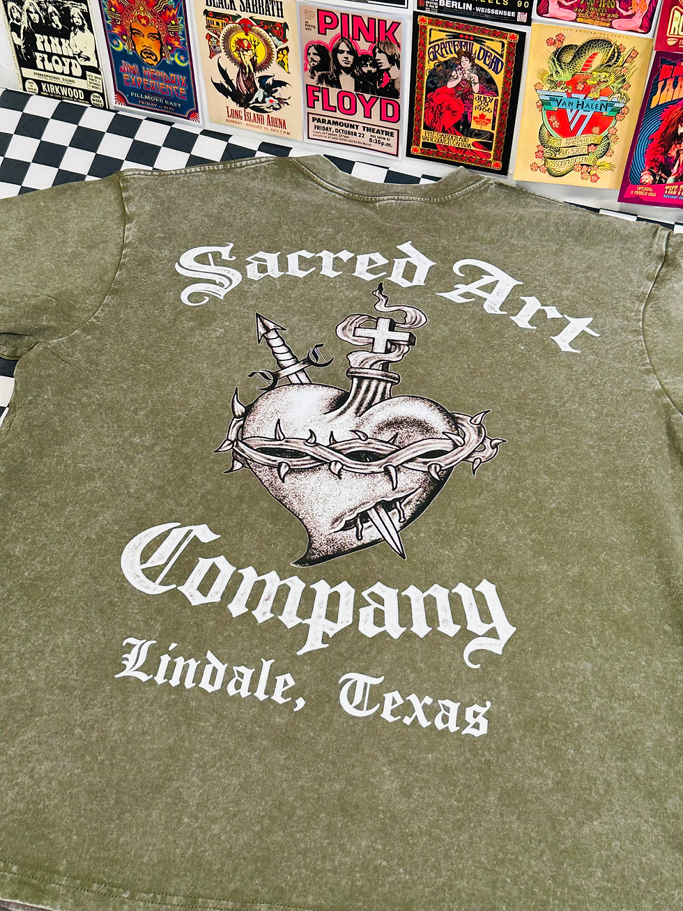 Thumbnail: Oversized acid wash sacred art company t shirt 