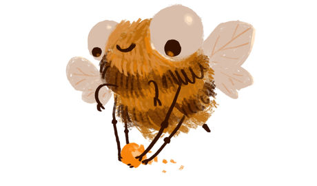 Kinderbuchillustration, Childrensbookillustration, Illustration, Cute Animals, Illustrator, Animal Illustrator, great Illustration, Cover Art, Buch Cover, Süß, magisch, magical, Journey, Abenteuer, adventure, Samrassy, Samrassy art, Kunst, VisDev, big eyes, goggly eyes, round eyes, animal, animals, forest animals,  bee, Biene,  characterdesign, creature design, critter art, licensing