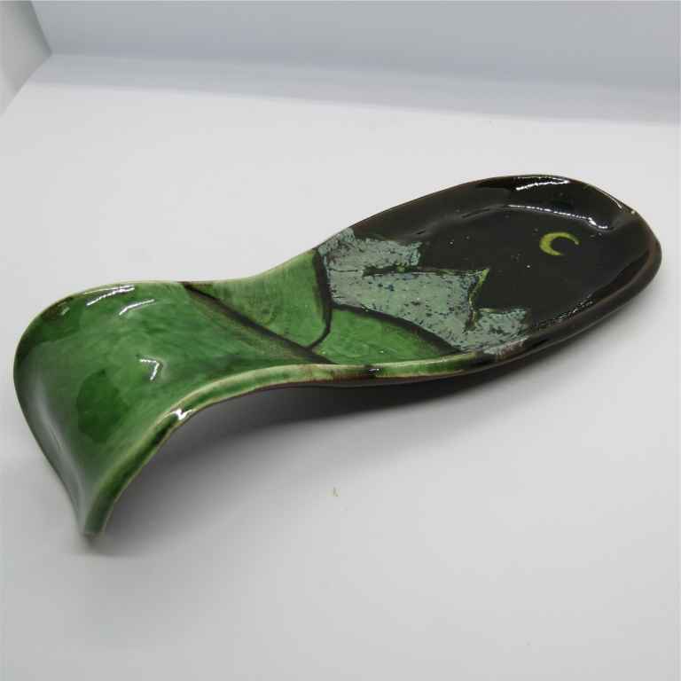 Miniatură: Suport pentru linguri din ceramică „Cărări de Lună”, realizat manual în Kaleido Bonțida