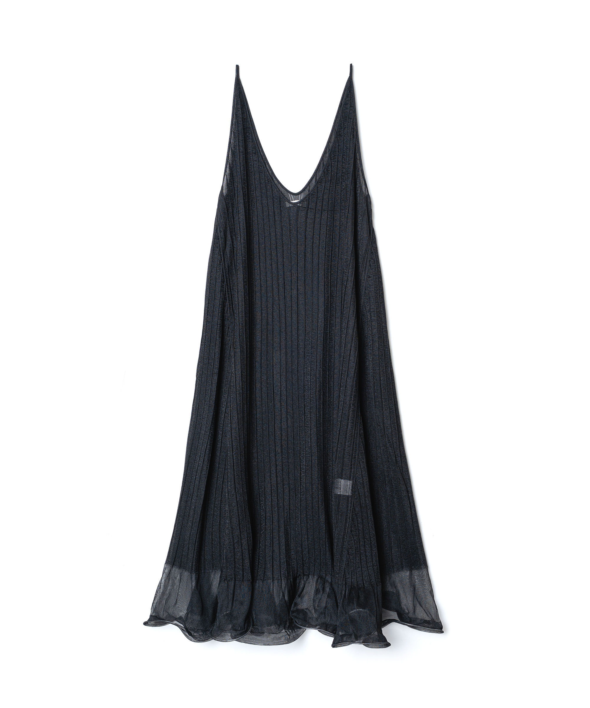LUMINOUS SHEER DRESS-BLACK
