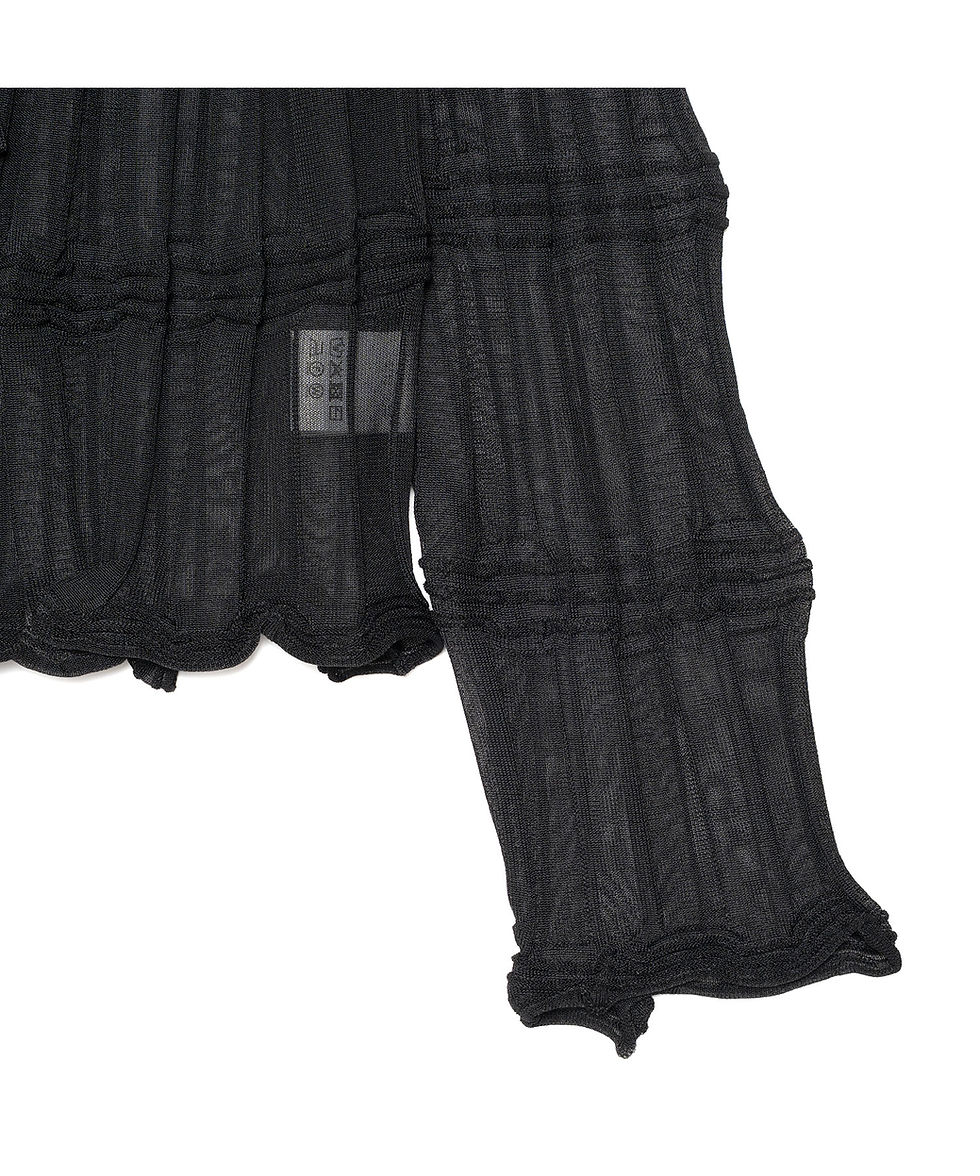 サムネイル： SHEER FLOW CARDIGAN -BLACK