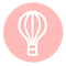 Hot air balloon icon