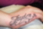 name hand tattoos
