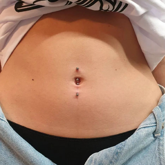 Multiple Belly Button Piercings2