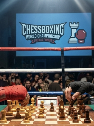 Chess boxing competitors 
