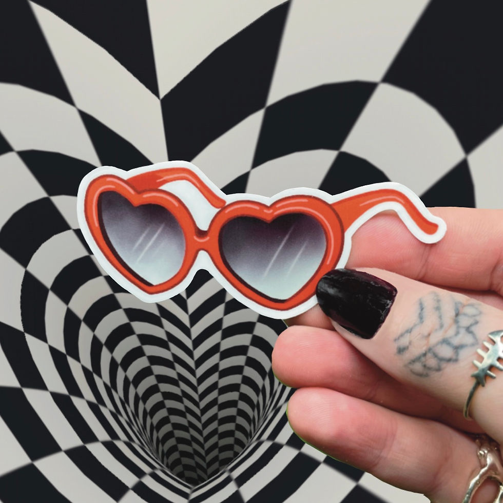 Heart Sunglasses Sticker