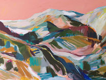abstract mountain landscape painting