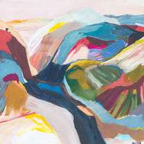abstract mountain landscape painting