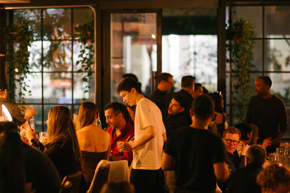 full port said restaurant in the evening with guests dining