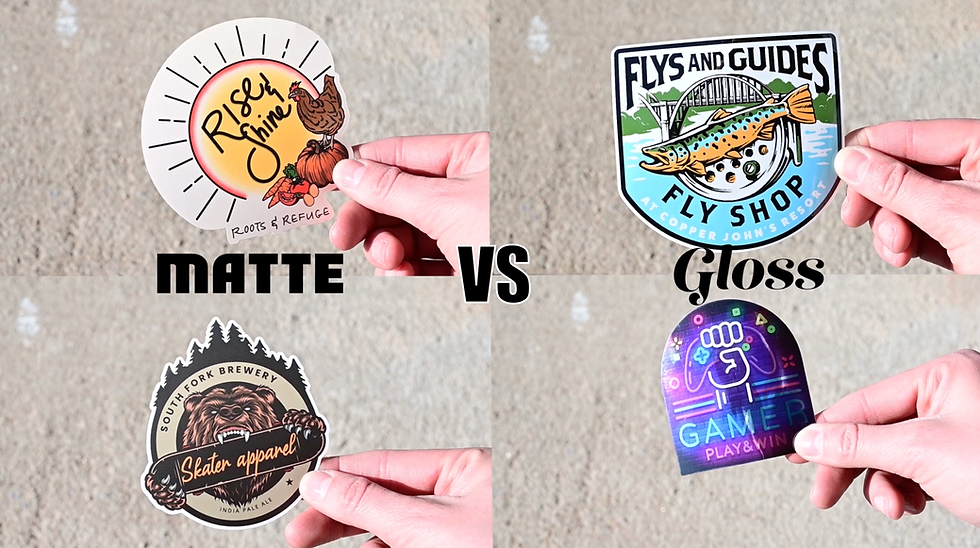 Matte Stickers vs Glossy Stickers