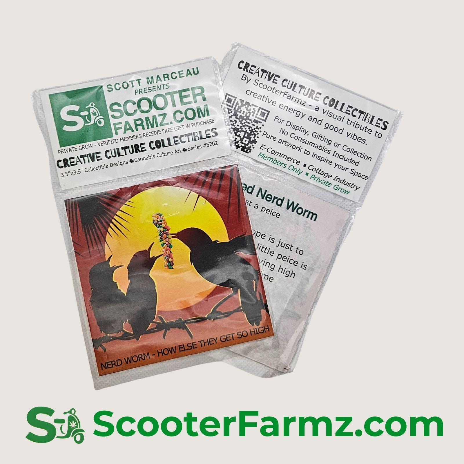 ScooterFarmz Creative Culture Collectible – Sunset Perch – 3.5x3.5 limited art print