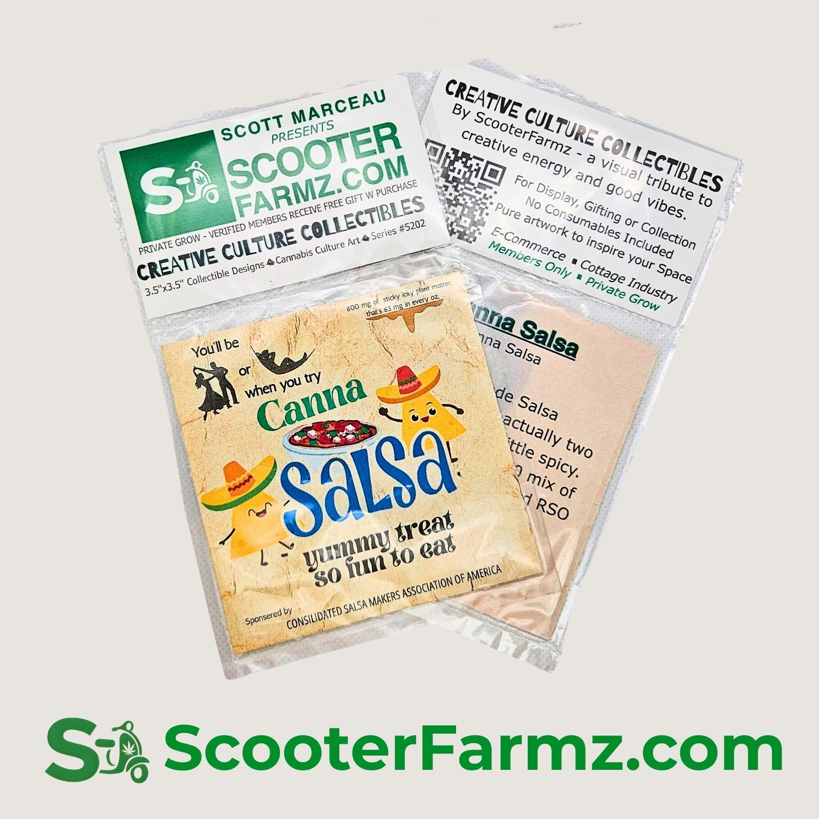 ScooterFarmz Creative Culture Collectible – Canna Salsa – 3.5x3.5 limited art print