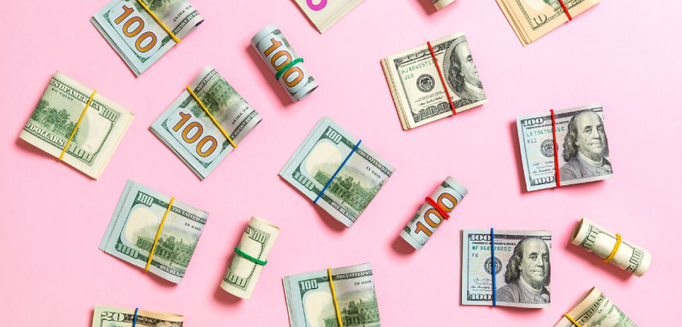 Eye-level view of a vibrant street fashion display featuring eclectic outfits