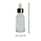 Thumbnail: 1 oz. (30 ML) Clear Glass Bottle with White and Gold Glass Dropper