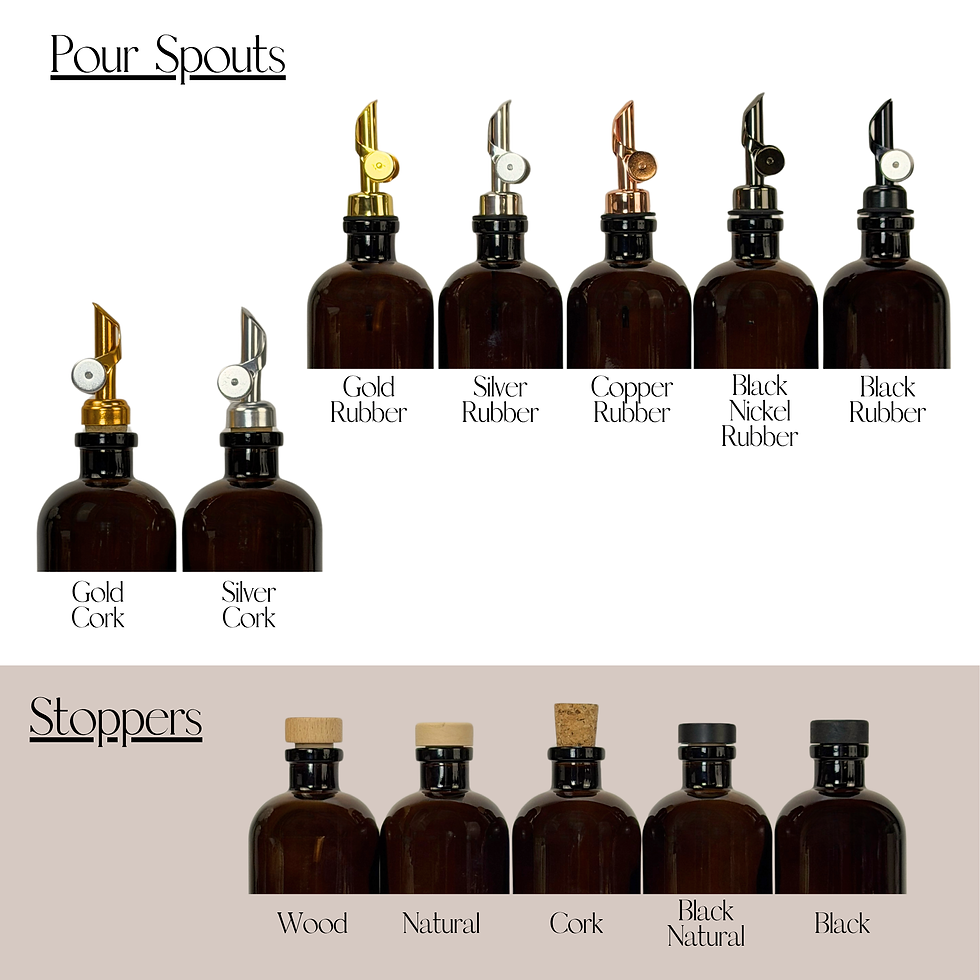 Thumbnail: Amber Apothecary Glass Bottle Set | Apothecary Collection Custom Label