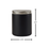 Thumbnail: 8 oz. Black Matte Glass 70-400 Straight Sided Round Jar with Silver Metal