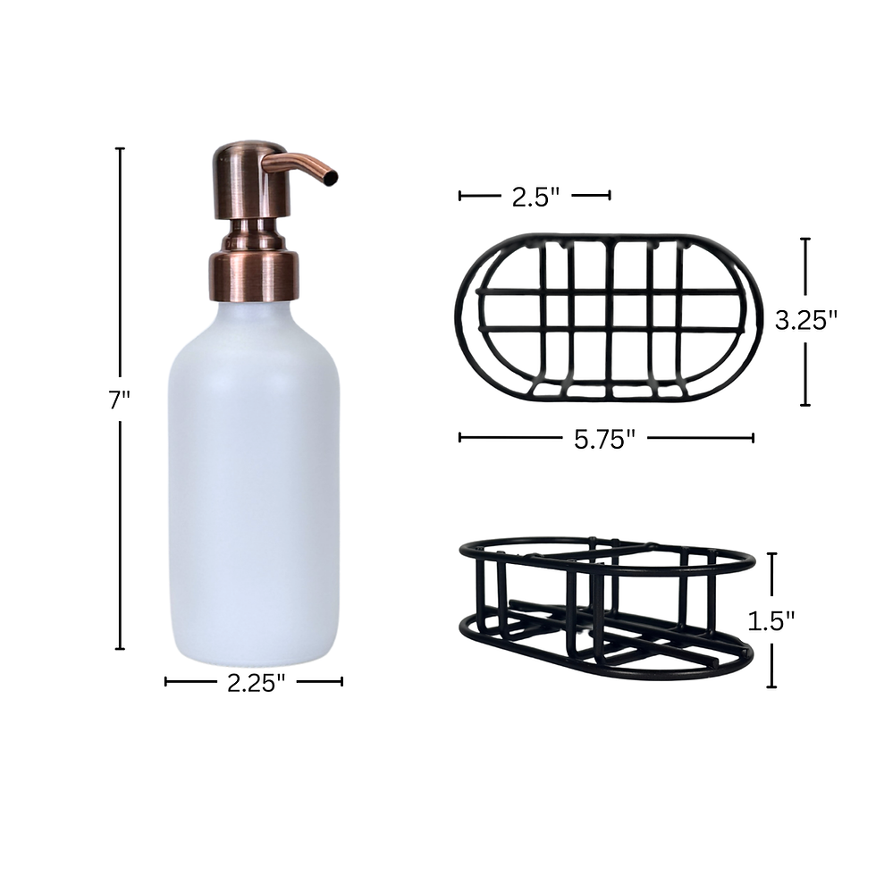 Thumbnail: White Matte Glass Hand Soap + Dish Soap Dispenser Set | Apothecary Colle