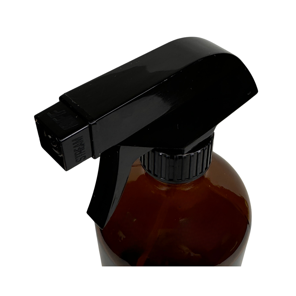 Thumbnail: 8 oz. Amber Boston Round Glass Bottle with Sprayer