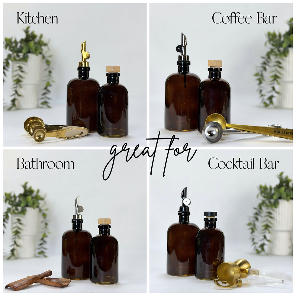 Thumbnail: Amber Apothecary Glass Bottle | 8 or 16-ounce