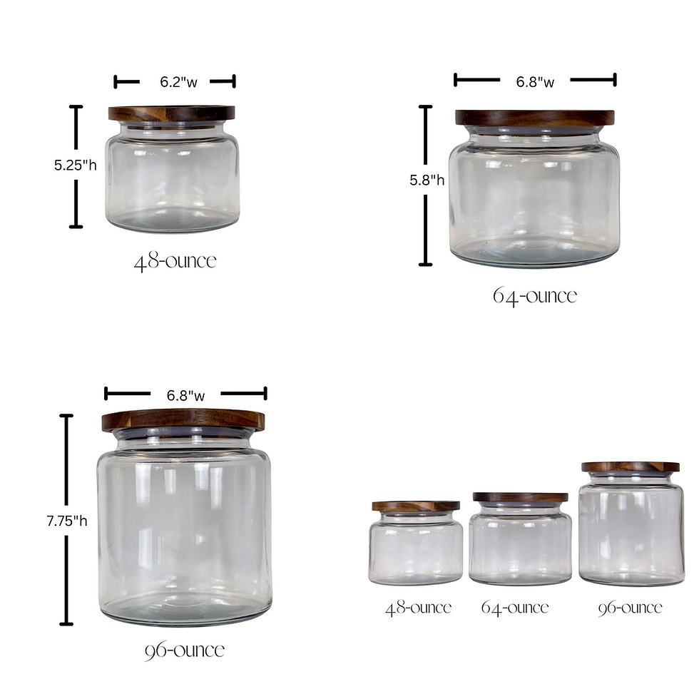 Thumbnail: Custom Storage | Glass Montana Jars | Airtight Wood Lids