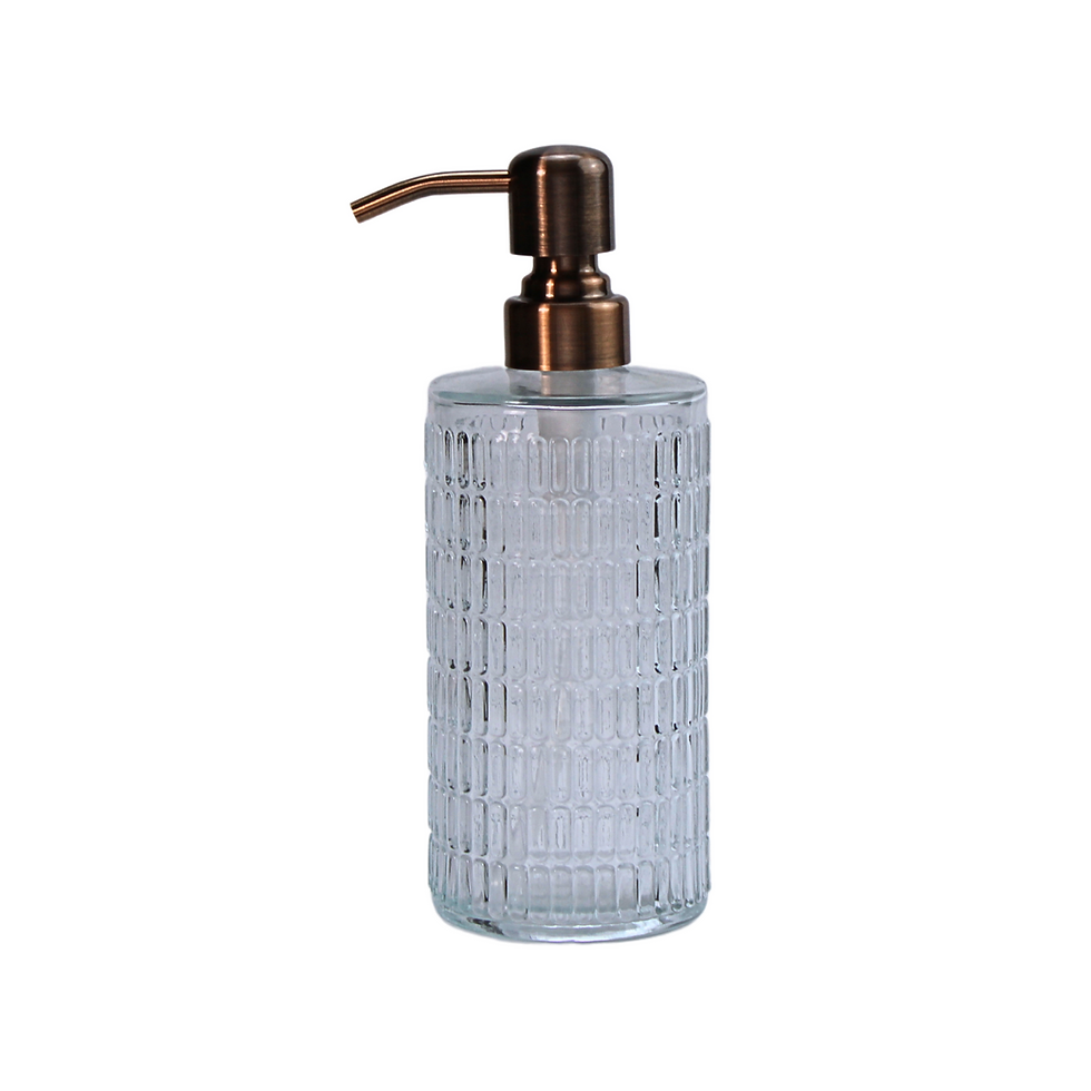 17 oz Retro Glass Soap Dispenser bottles with Designer Soap Dispenser