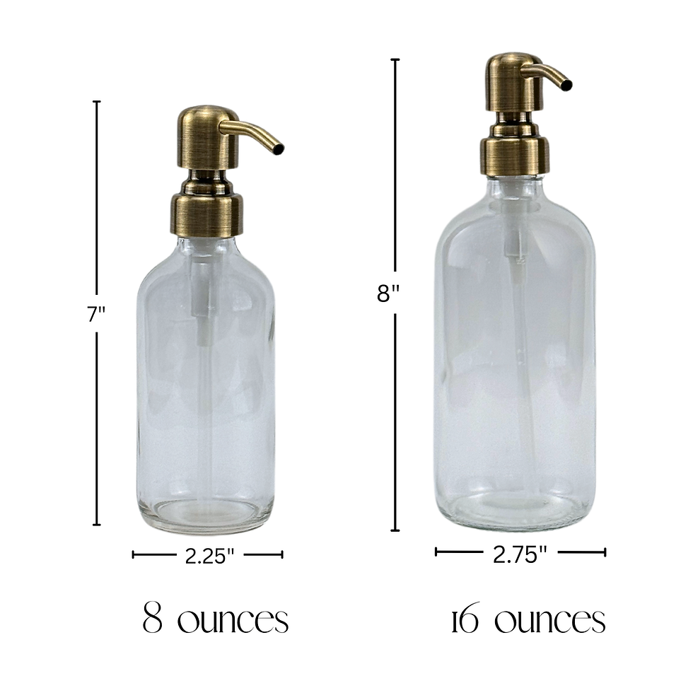Thumbnail: Clear Glass Hand Soap + Dish Soap Dispenser | Signature Collection