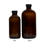 Thumbnail: Amber Boston Round Glass Bottle with Black Cap