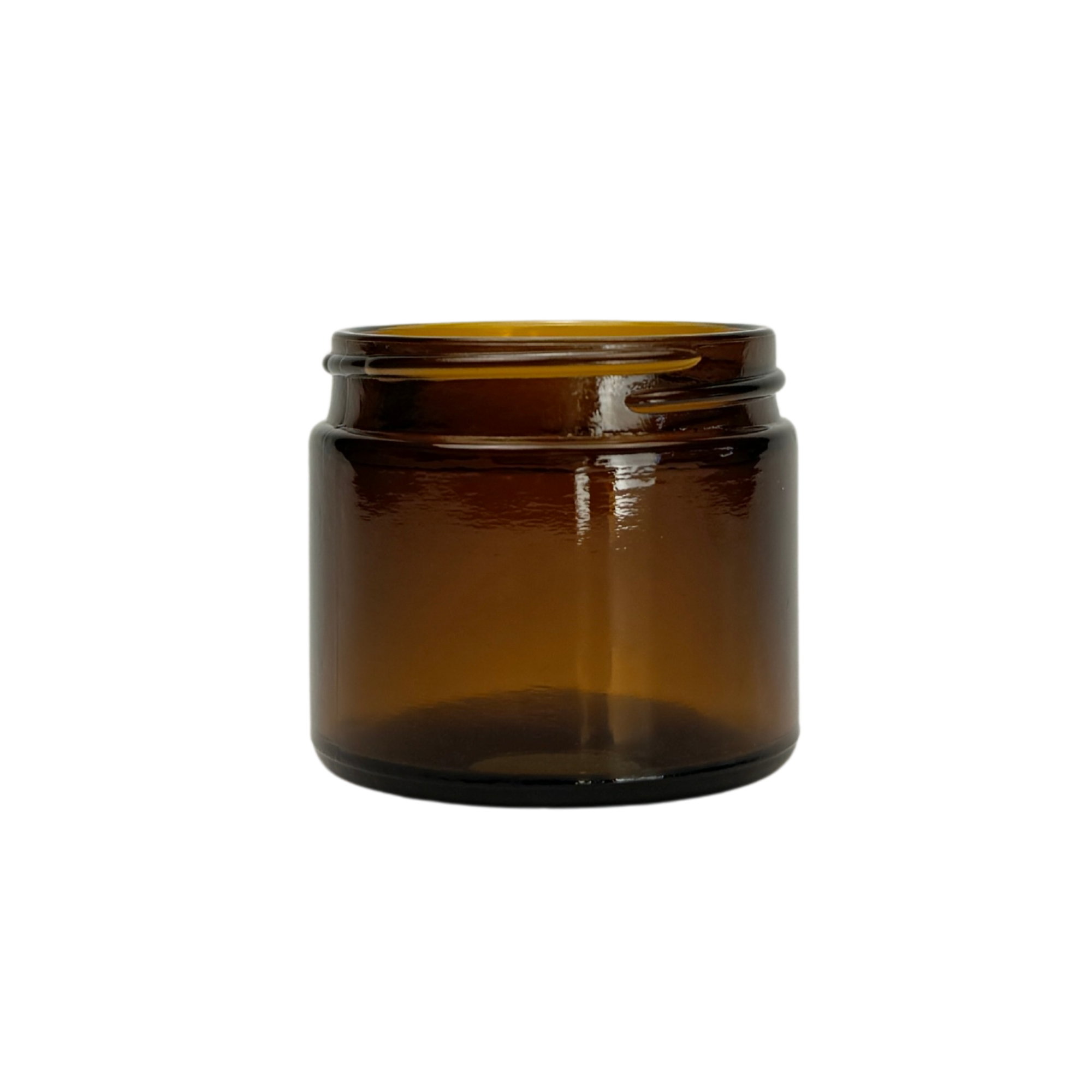 2 oz. Amber Glass 53-400 Straight Sided Round Jar