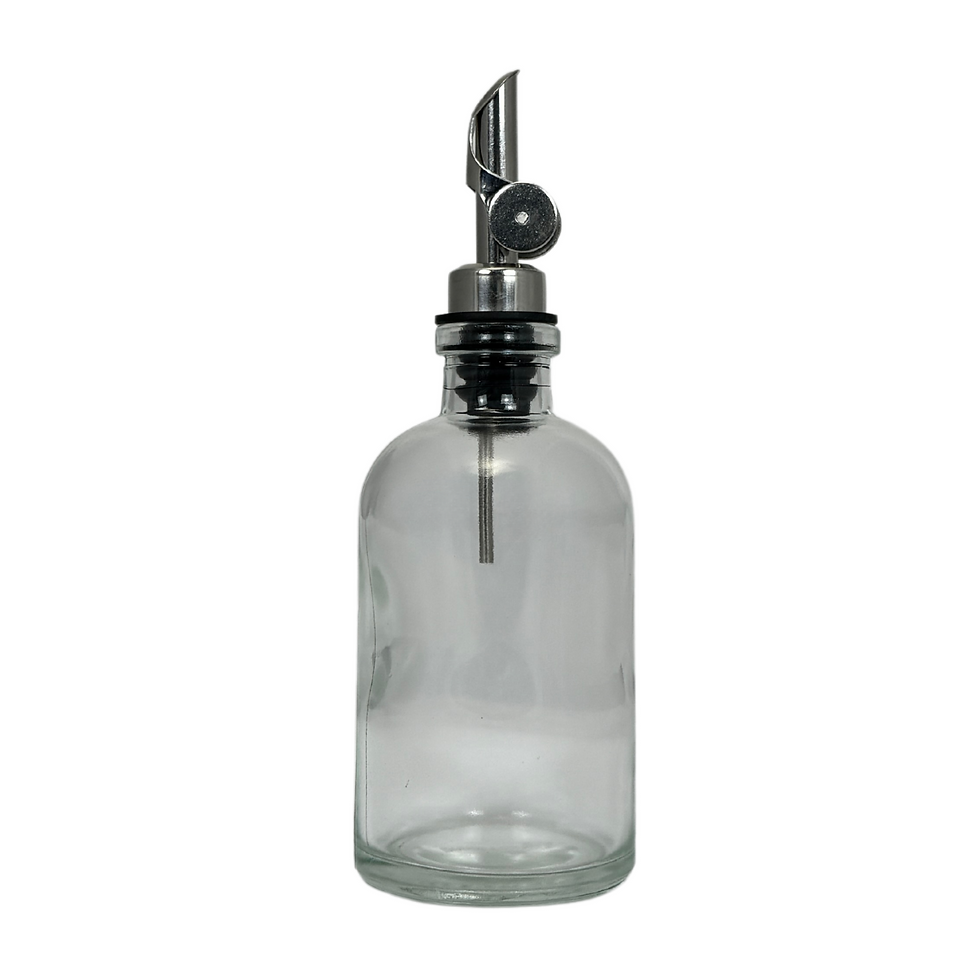 Thumbnail: 8 oz.  Apothecary Clear Glass Bottle with weighted pour spout