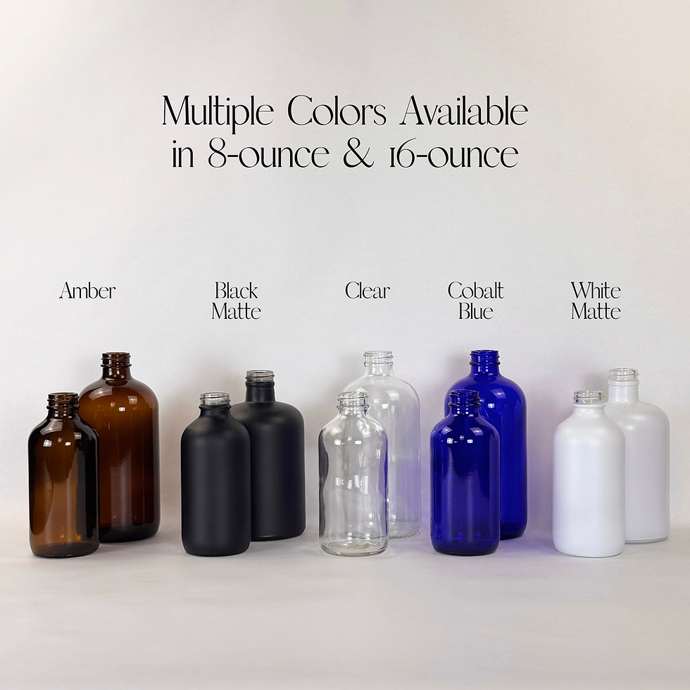 Thumbnail: Cobalt Blue Glass Dispenser | Signature Collection Custom Label
