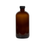 Thumbnail: Amber Boston Round Glass Bottle with Black Cap