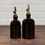Thumbnail: 16-ounce Amber Glass Apothecary Bottle | Weighted Pour Spouts