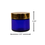 Thumbnail: 2 oz. Cobalt Blue Glass 53-400 Straight Sided Jar with Gold Lid