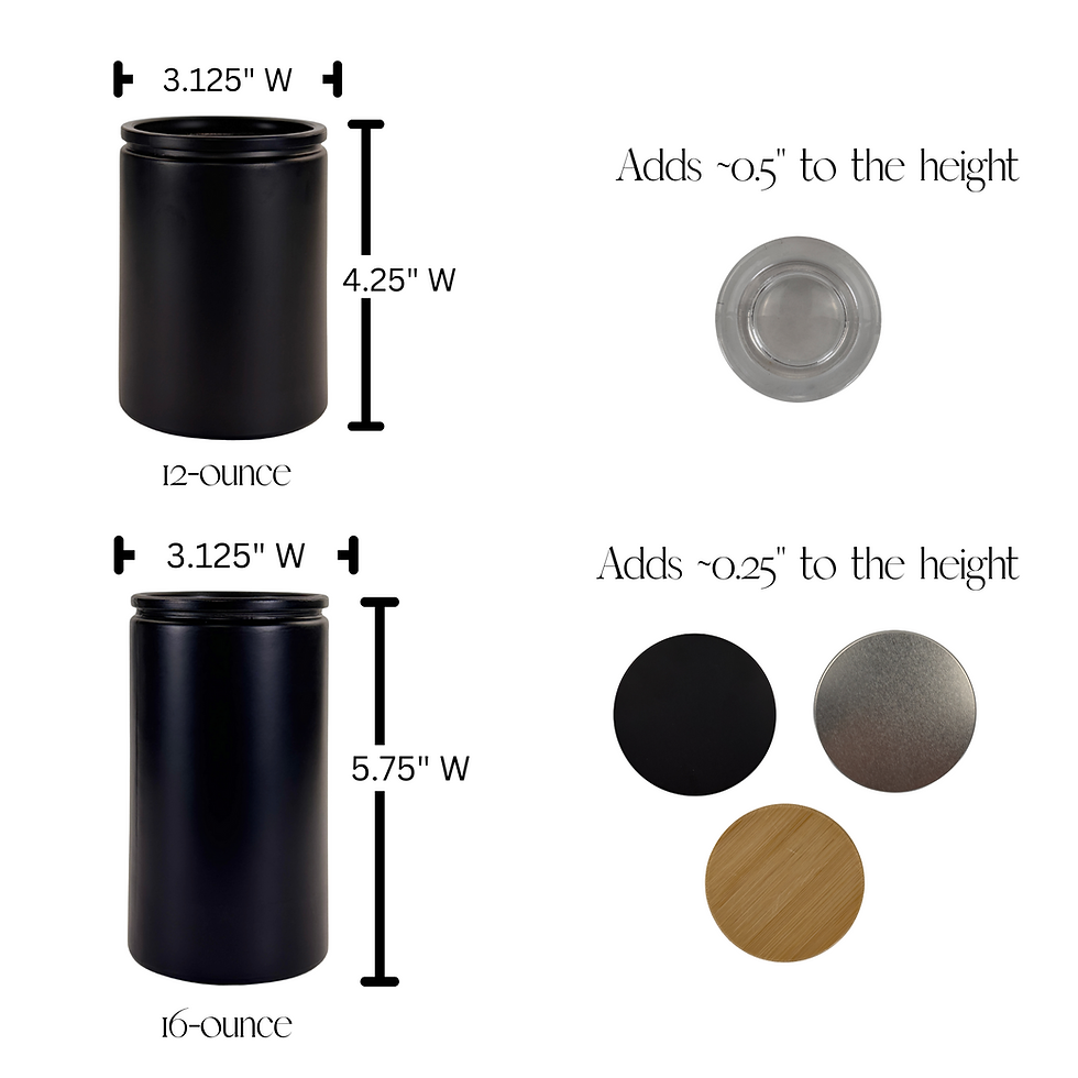 Thumbnail: Black Matte Glass Storage Jars