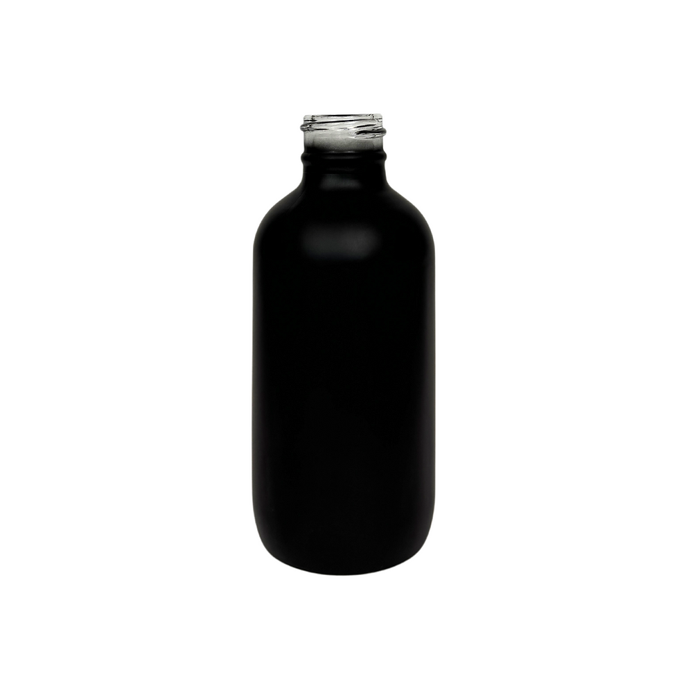 4 oz. (120 ML) Black Matte Boston Round Glass Bottle