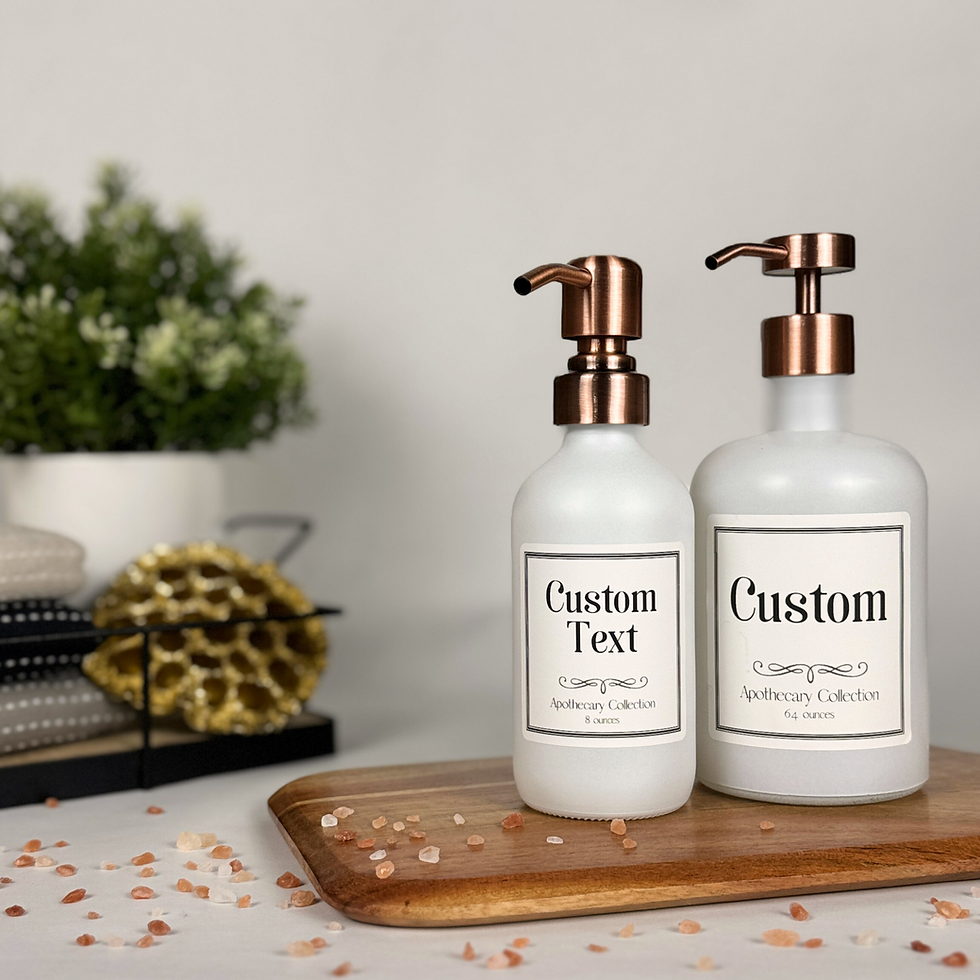 Thumbnail: White Matte Glass Dispenser | Apothecary Collection Custom Label