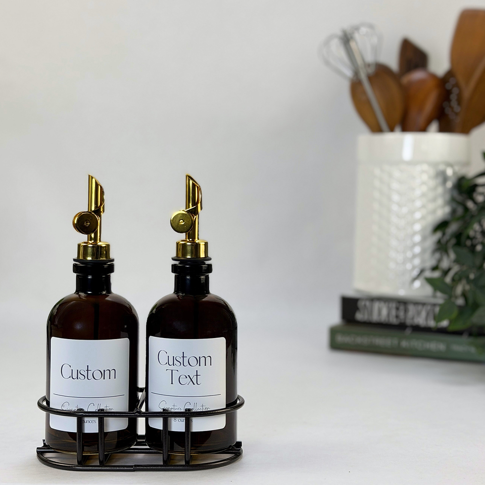 Amber Apothecary Glass Bottle Set | Signature Collection Custom Label