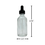 Thumbnail: 2 oz. (60 ML) Clear Glass Bottle with Black Glass Dropper