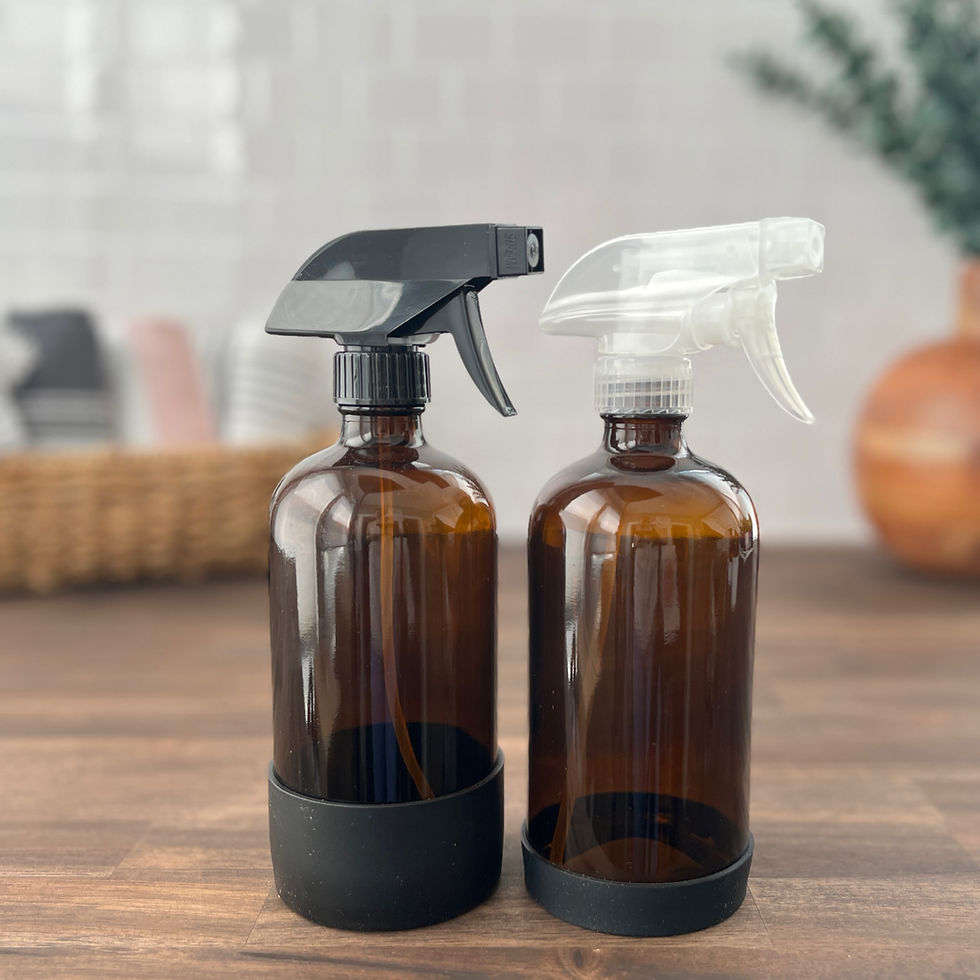 Thumbnail: Amber Glass Spray Bottles | Silicone Sleeve