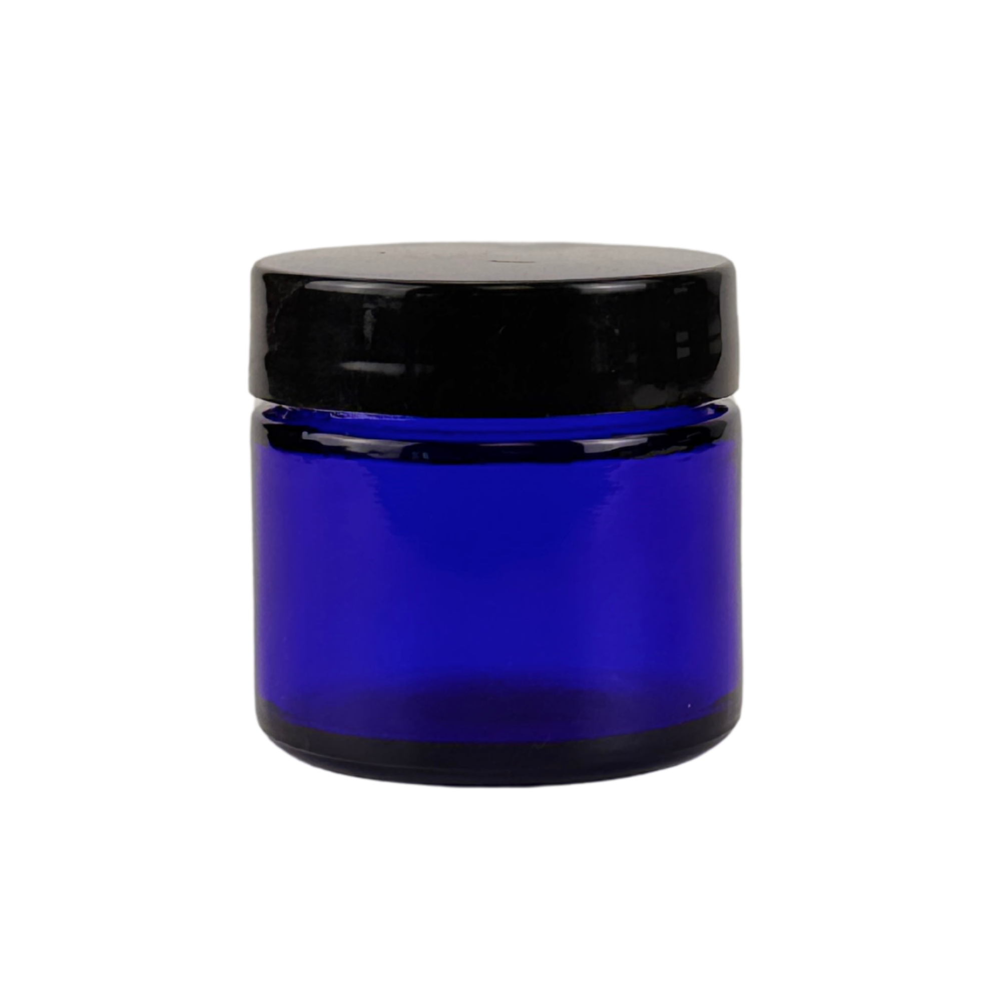 2 oz. Cobalt Blue Glass 53-400 Straight Sided Round Jar with PP Lid