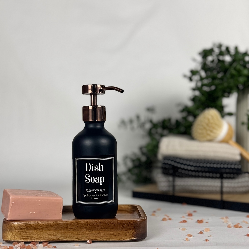 Thumbnail: Black Matte Glass Hand Soap + Dish Soap Dispenser Set | Apothecary Colle