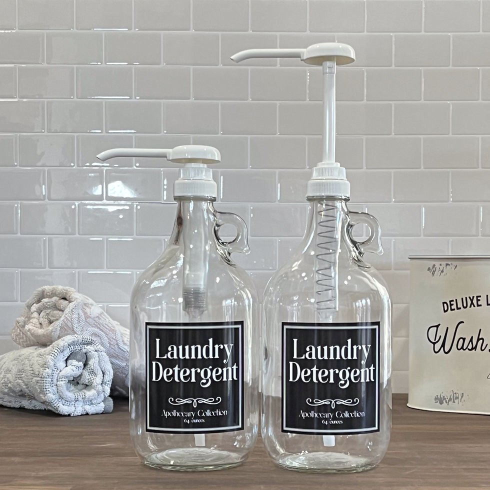 Thumbnail: 64-ounce Clear Glass Laundry Bottles | Apothecary Collection