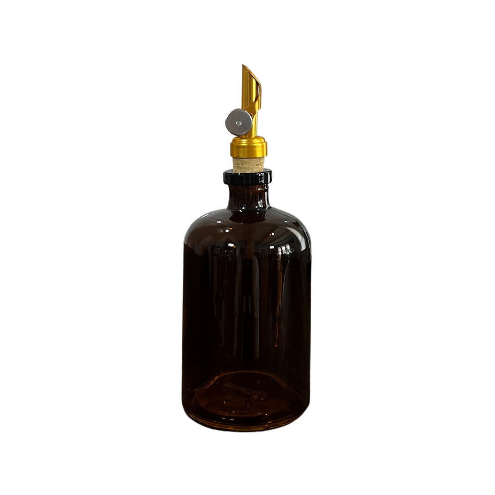 Apothecary Amber Glass Bottle with Pour Spout