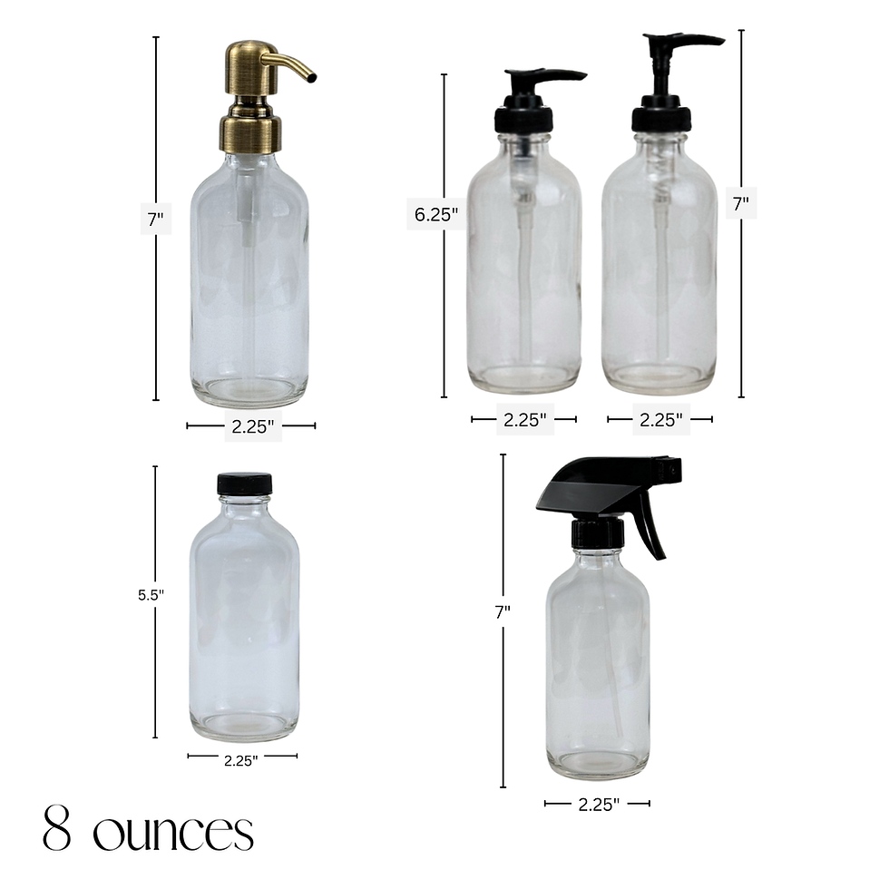 Thumbnail: Clear Glass Dispenser | Apothecary Collection Custom Label