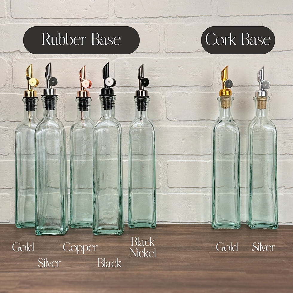 Thumbnail: 12.5oz Rectangular Recycled Glass Bottles | Weighted Pour Spouts