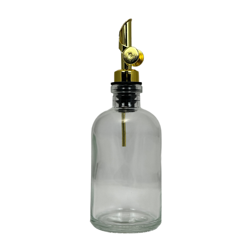 Thumbnail: 8 oz.  Apothecary Clear Glass Bottle with weighted pour spout