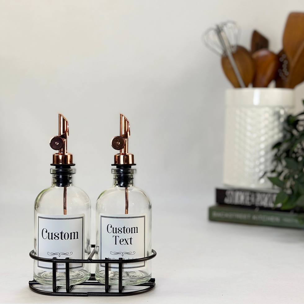 Clear Apothecary Glass Bottle Set | Apothecary Collection Custom Label