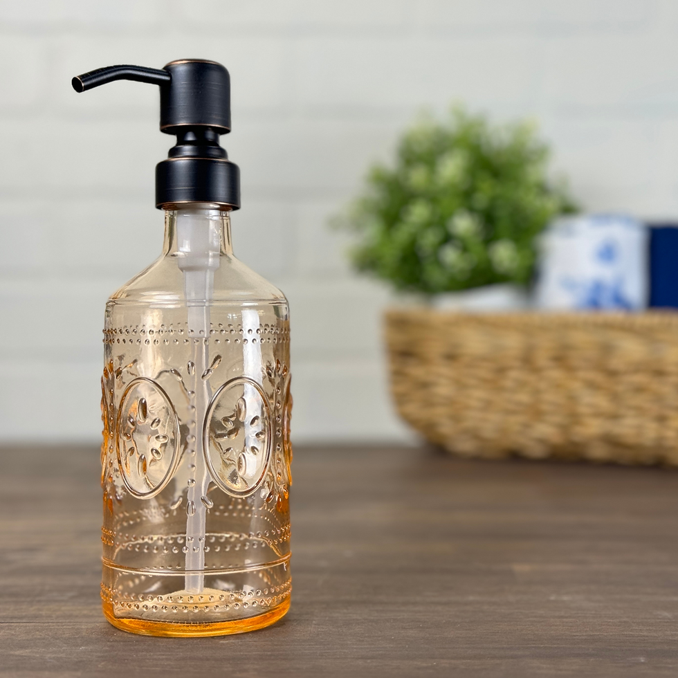 Thumbnail: 14 oz Tuscany Glass Soap Dispenser bottles with Designer Soap Dispenser