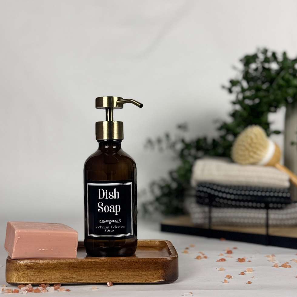 Thumbnail: Amber Glass Hand Soap + Dish Soap Dispenser Set | Apothecary Collection