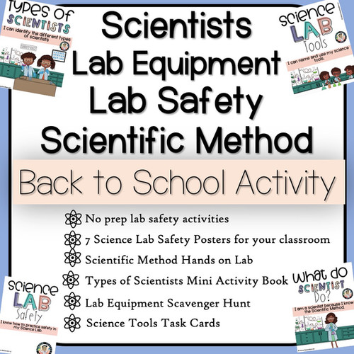 Back to School Lab Safety Bundle- Pk-1st grade | Science Teacher Mom